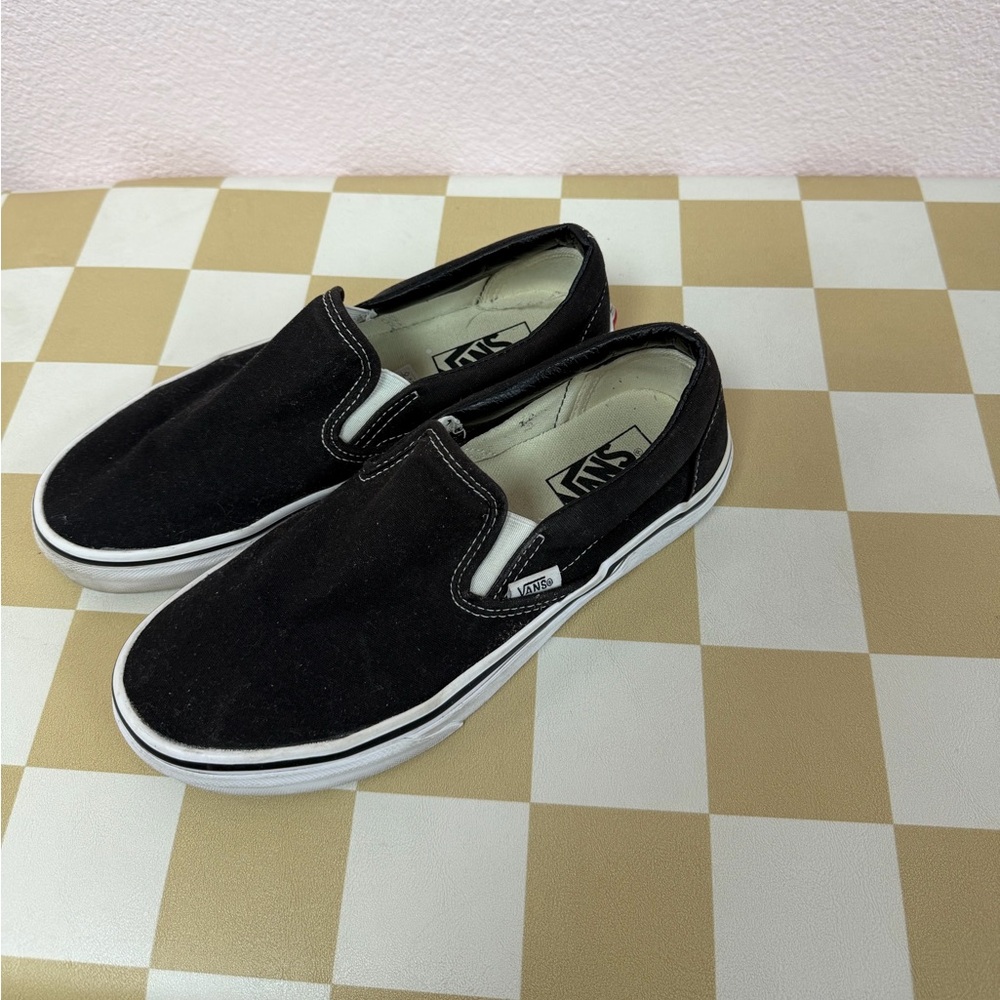 Vans Classic Black Canvas Slip-Ons